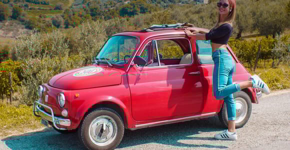 Von Florenz aus: Selbstfahrertour mit dem Fiat 500