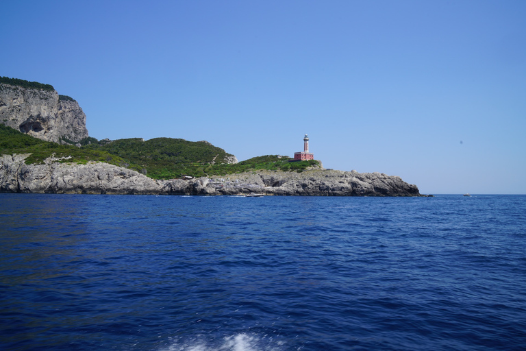 Depuis Sorrente : Excursion d'une journée à Capri et Anacapri avec la Grotte BleueVisite de Capri en espagnol