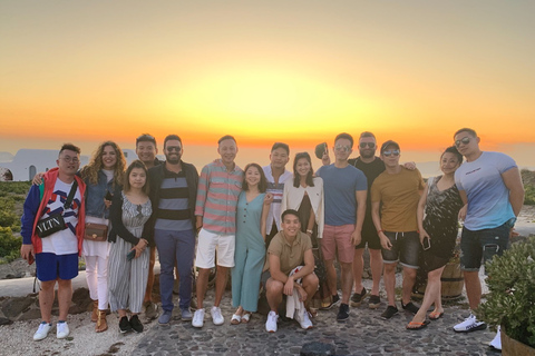 Santorini: rondleiding door 3 wijnhuizen met wijnproeverij en etenZonsondergangtour