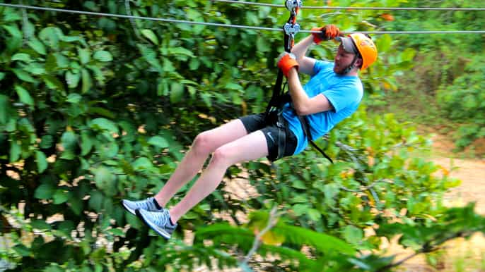 from belize city zip lining and cave tubing adventure