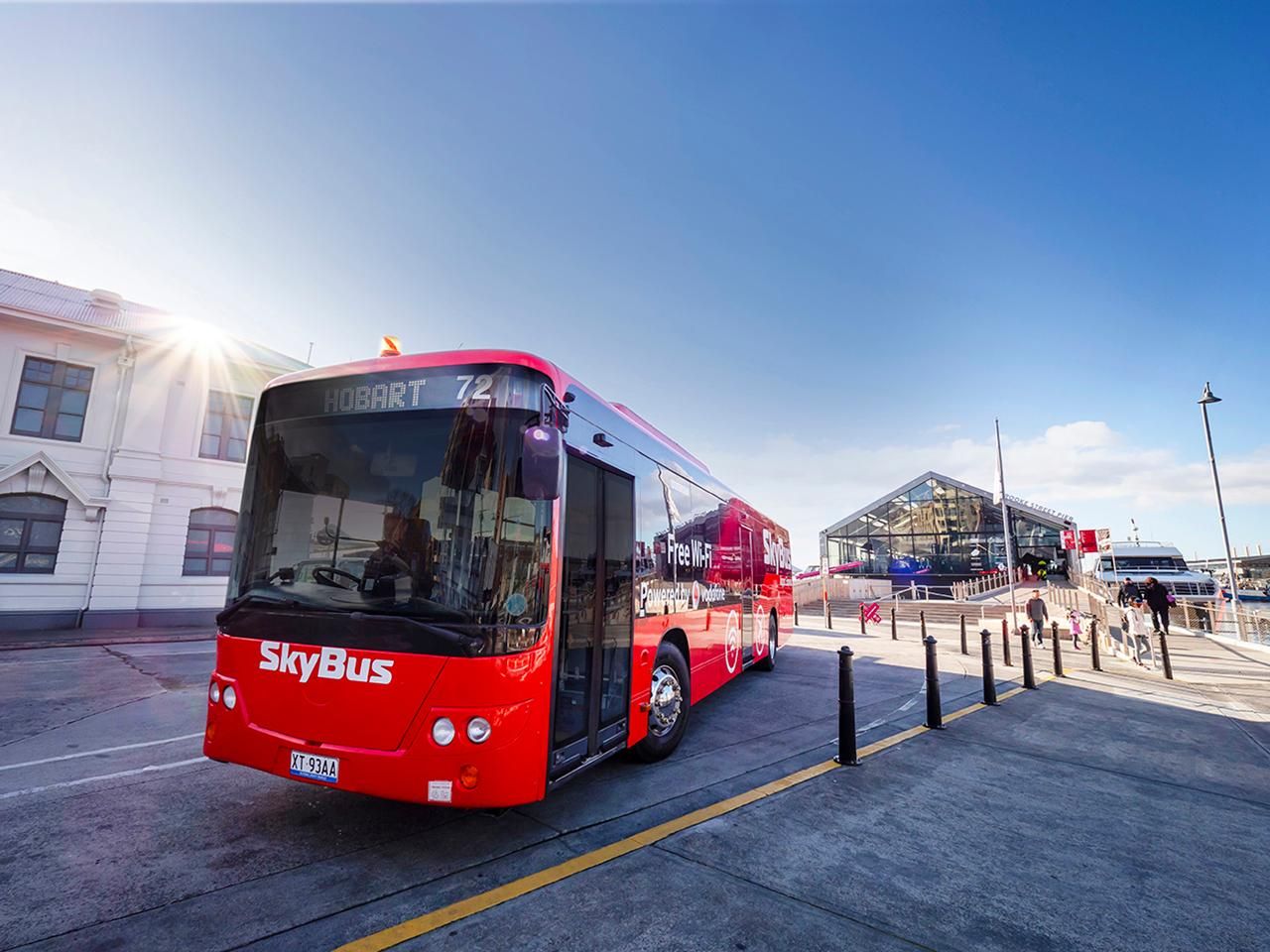 Flughafen Hobart: Express-Bus-Transfer nach Hobart City