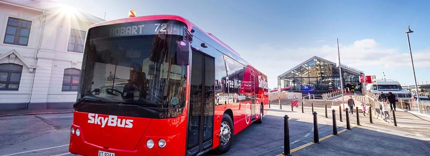 Luchthaven Hobart: expresbustransfer naar de stad Hobart