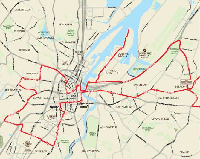belfast tour bus route