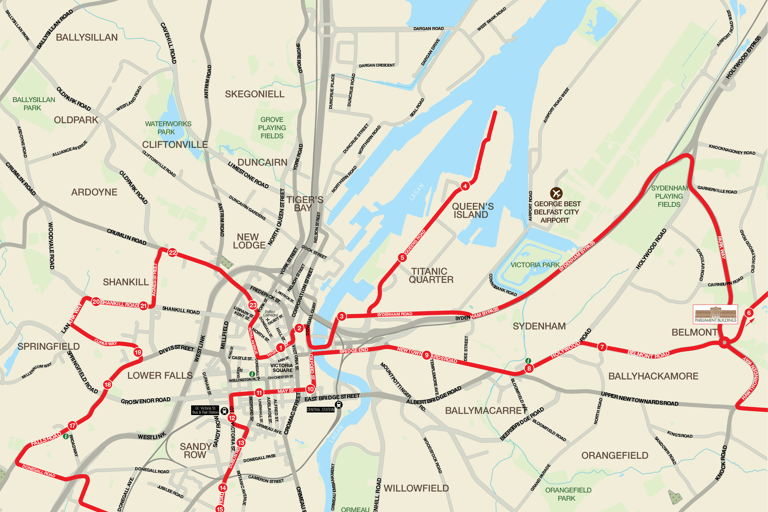 Belfast : bus touristique à arrêts multiples 1 ou 2 joursBillet pour bus à arrêts multiples - 1 jour