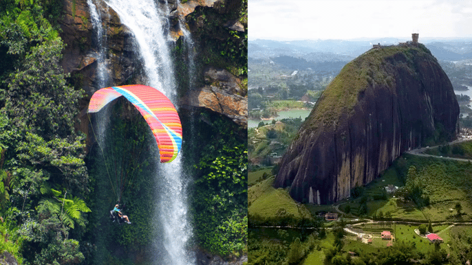 from medellín paragliding flight and guatape tour