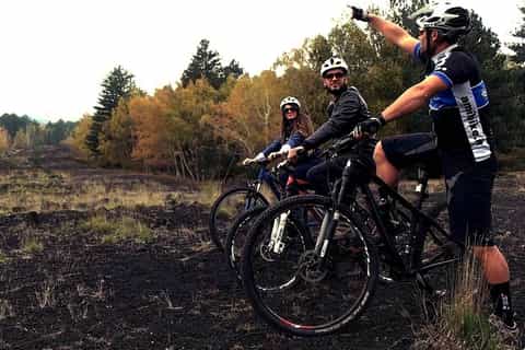 From Taormina: Half-Day Mount Etna Mountain Bike Tour