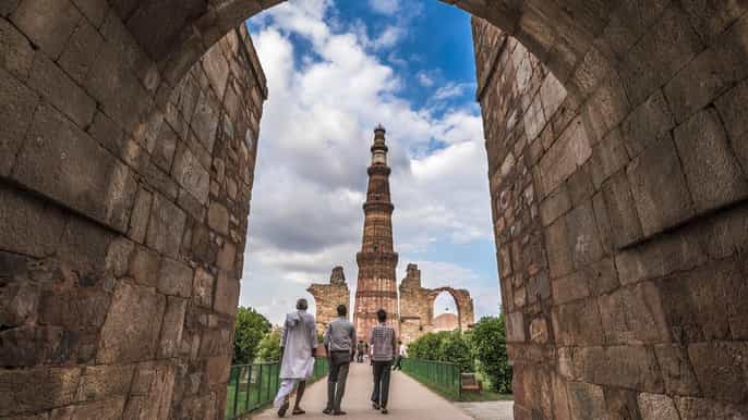delhi excursão a pé de 2 horas até mehrauli e qutub minar