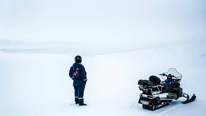 from reykjavik langjökull glacier snowmobiling tour