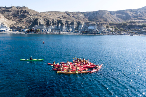 Santorini: kayak de mar y snorkel con almuerzoOpción sin recogida en el hotel