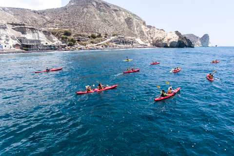 Santorin : kayak de mer et plongée en apnée avec déjeunerSantorin : kayak de mer et plongée en apnée avec déjeuner