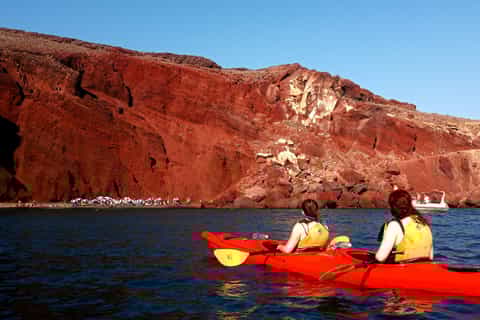 Santorini: Sea Kayaking and Snorkeling with Lunch