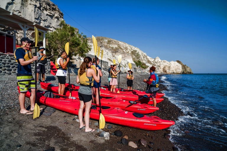 Santorini: kayak de mar y snorkel con almuerzoOpción sin recogida en el hotel