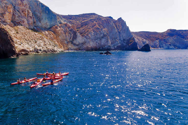 Santorin : kayak de mer et plongée en apnée avec déjeunerSantorin : kayak de mer et plongée en apnée avec déjeuner