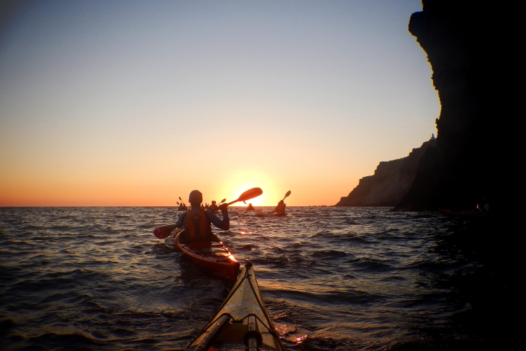 Santorin : kayak au coucher du soleil et tuba avec dînerOption avec prise en charge