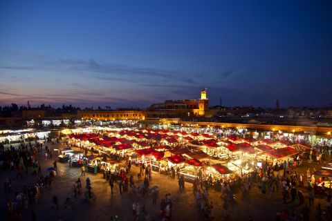 Marrakech : visite de la médina en soirée