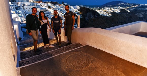 Santorini: Night Hike, Wine Tasting, and Greek Dinner