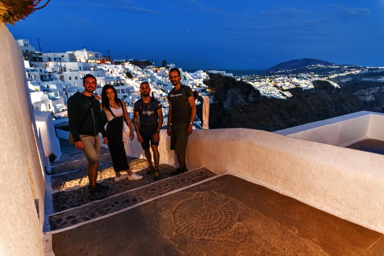 Santorin : randonnée nocturne, dégustation de vins et dîner grec