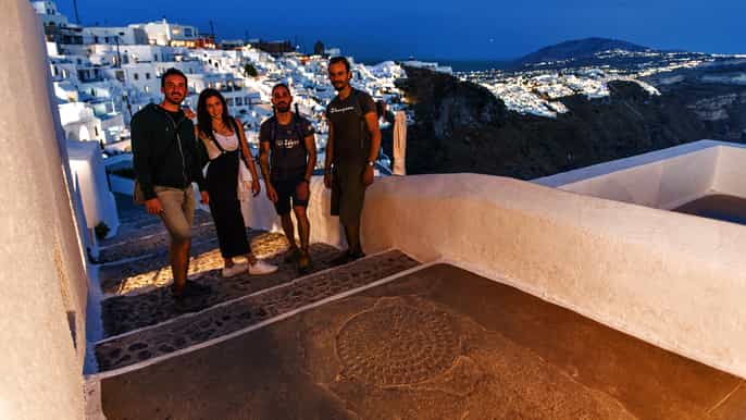 santorini night hike wine tasting and greek dinner