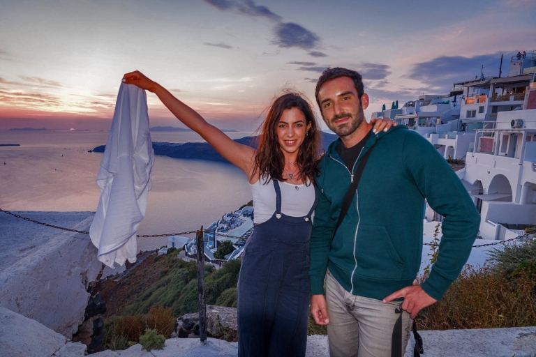 Santorini: caminata nocturna, degustación de vinos y cena griega