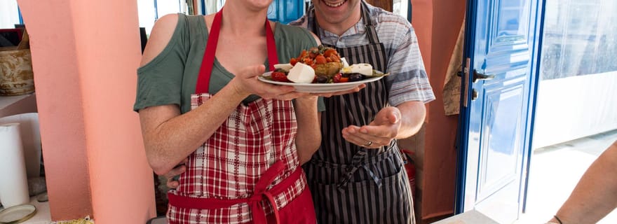Santorin : Cours de cuisine et randonnée facile