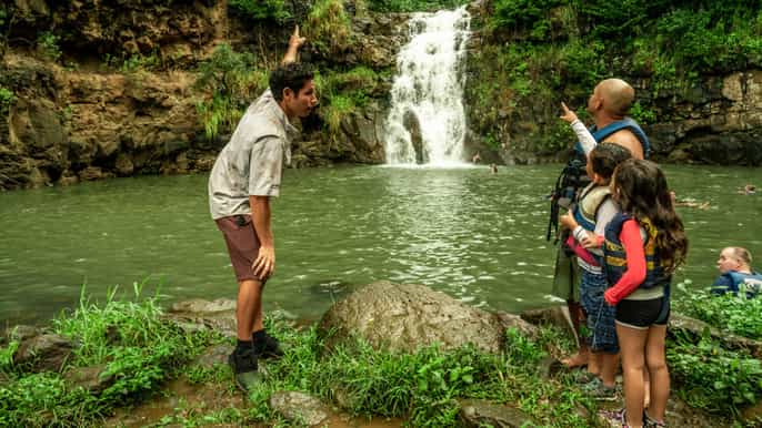 oahu north shore waterfall adventure with pickup