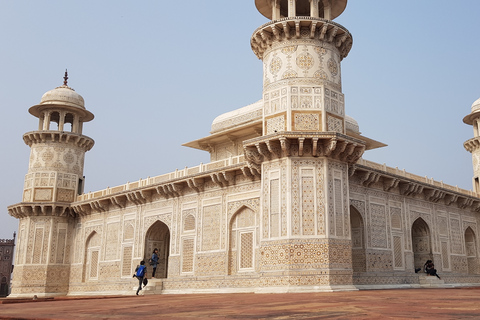 Desde Delhi: Taj Mahal, fuerte de Agra y mausoleo de AgraTour con coche guía