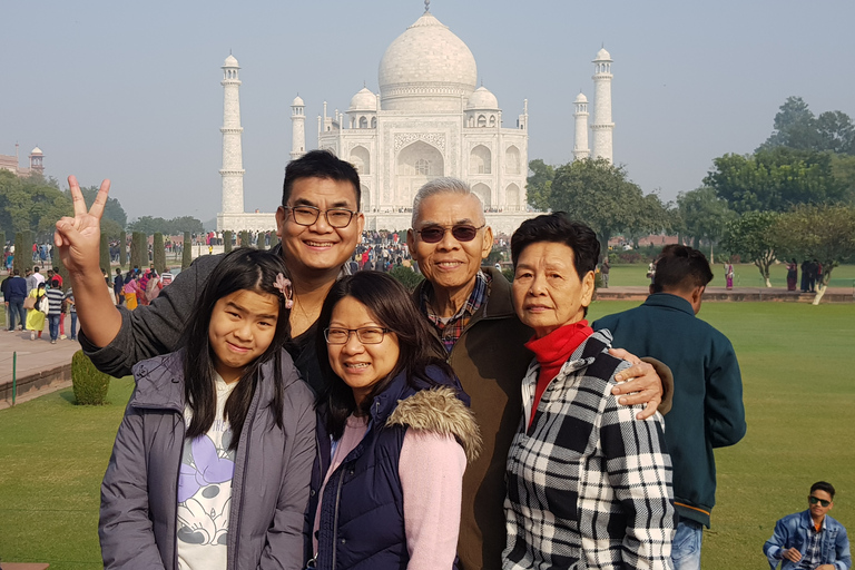 Desde Delhi: Taj Mahal, fuerte de Agra y mausoleo de AgraTour con coche guía