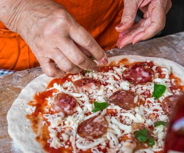 Sorrento: aula de preparação de pizza