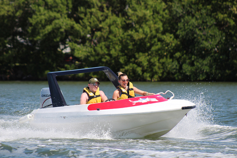 Cancún: excursion combinée de location de hors-bord, de plongée avec tuba et de jet ski