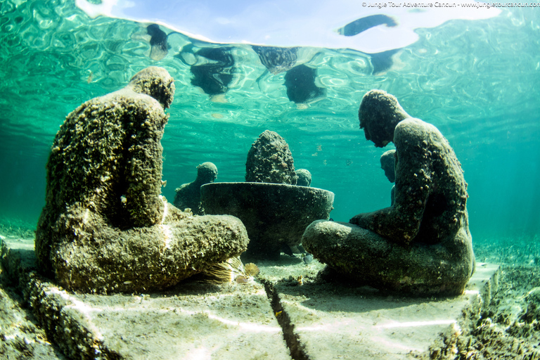 Cancún: Combo Tour łodzi motorowej, nurkowania z rurką i skuterem wodnym