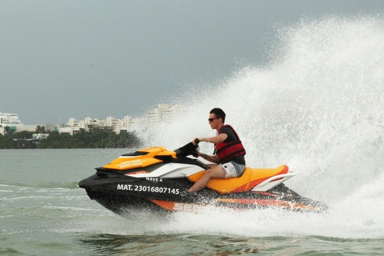 Cancún: speedboot-, snorkel- en jetski-combitour