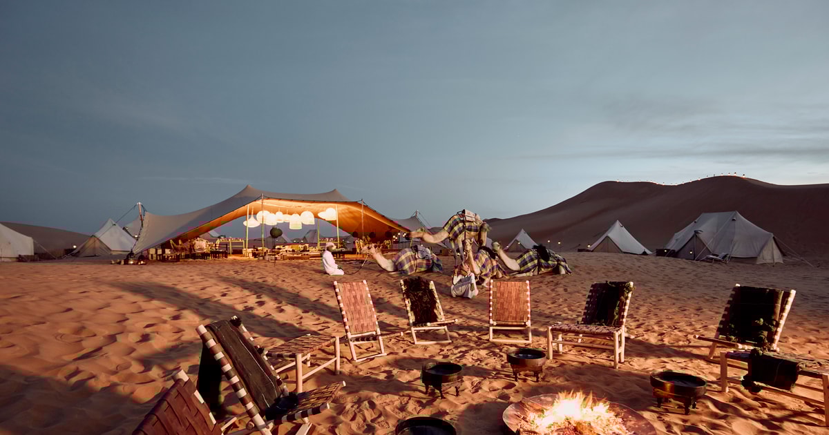 From Muscat Overnight Luxury Desert Camp at Wadi Bin Khalid Muscat