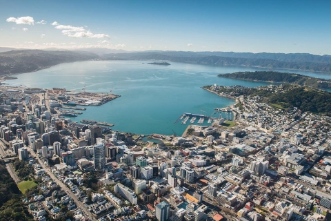 Wellington: Hubschrauberflug über den Hafen von Wellington