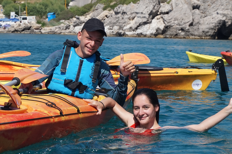 Rodas: actividad combinada de kayak de mar y senderismo de 2 díasTour con traslados al hotel