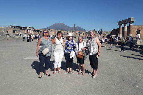 Vanuit Rome: ruïnes van Pompeii en de Vesuvius met lunch en wijn