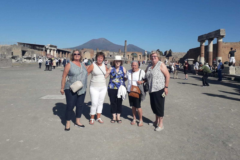 Da Roma: Rovine di Pompei e Vesuvio con pranzo e vino