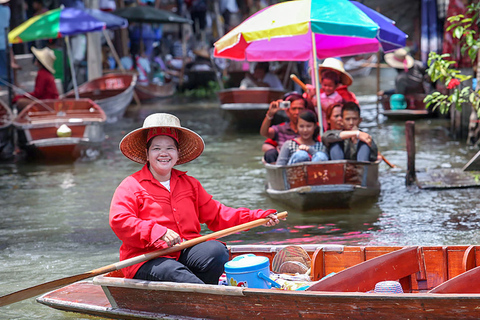 From Bangkok: Damnoen Saduak & Train Market Tour in Spanish Shared Group Tour: Meet at Narai Hotel