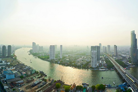 Van Bangkok: Ayutthaya-dagtour per auto en cruise in het SpaansPrivétour met hoteltransfers in het centrum van Bangkok