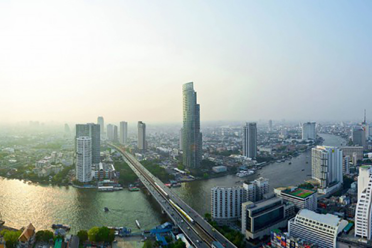 Van Bangkok: Ayutthaya-dagtour per auto en cruise in het SpaansPrivétour met hoteltransfers in het centrum van Bangkok