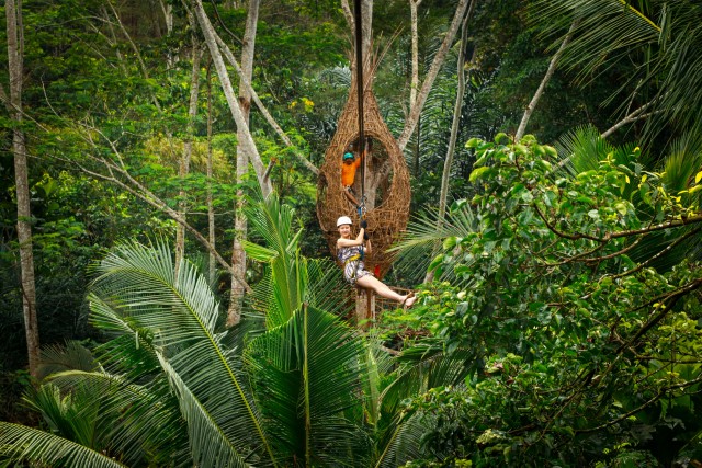 Visit Ubud Half-Day Zipline and Jungle Swing Adventure in Kintamani, Bali, Indonesia