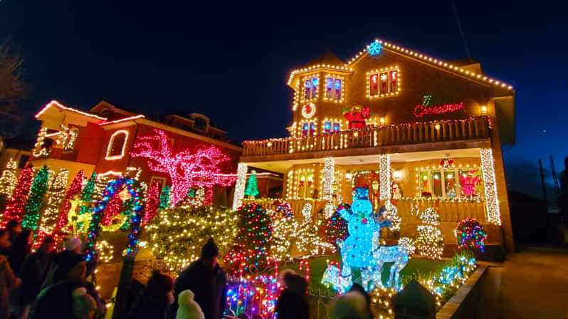 From Manhattan: 4-Hour Dyker Heights Holiday Lights Bus Tour | GetYourGuide