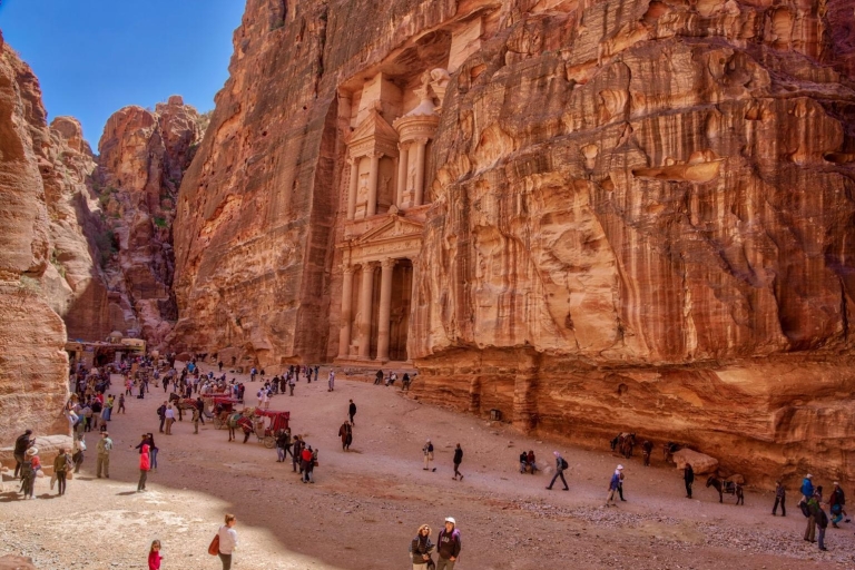 Ab Eilat: 2-Tagestour nach Petra und ins Wadi RumTour mit 4-Sterne-Zelt Privat-Bad