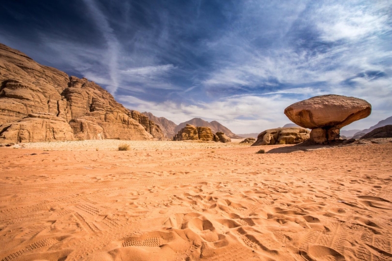 Z Ejlatu: 2-dniowa wycieczka Petra i Wadi Rum z Camp StayWycieczka z namiotem z 4 gwiazdkami + prywatną łazienką