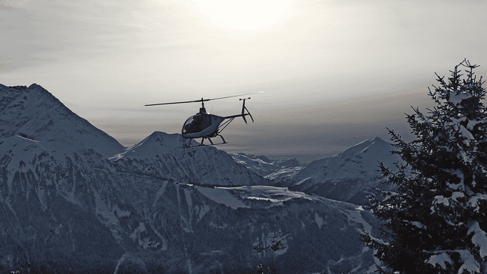 chamonix vuelo en helicóptero ultraligero sobre chamonix