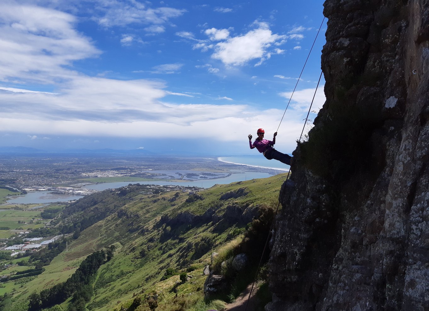 Christchurch: Klippeklatring med guide, frokost og transport