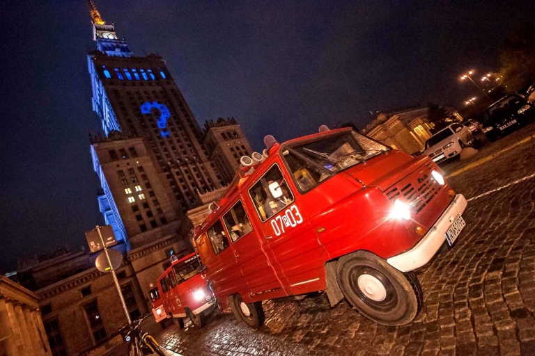 Varsovie: visite en soirée de l'histoire et des pubs en minibus rétro