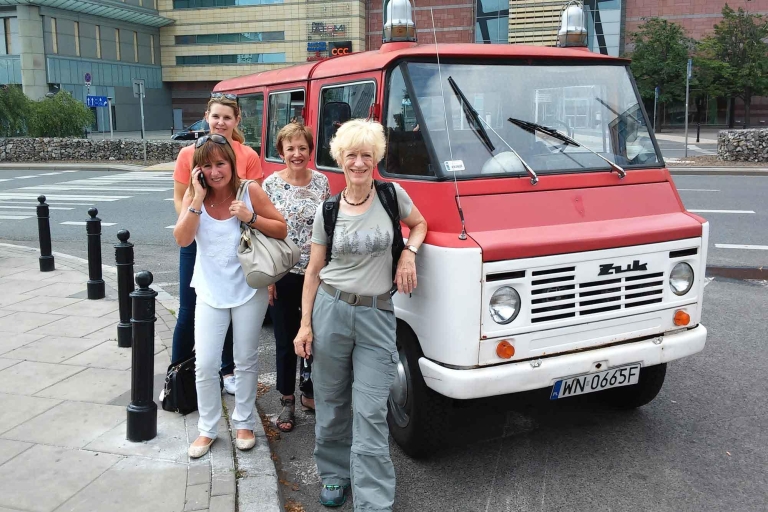 Warschau: WWII Private Tour mit dem Retro Minibus