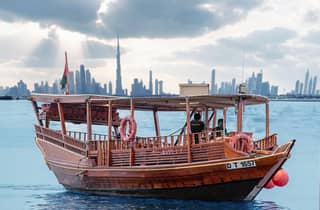 Dubai: Burj Khalifa Sunset on an Abra