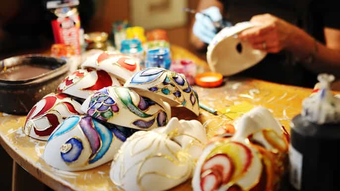 venice paint your own carnival mask workshop