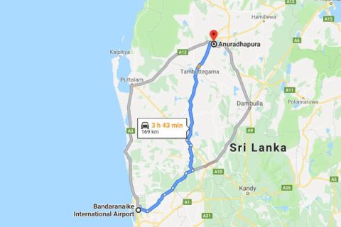 Colombo: CMB Airport to Anuradhapura City Private Transfer